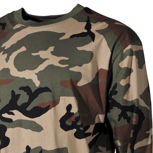 Preview: US shirt, long sleeves, reinforced round neck, reactive print